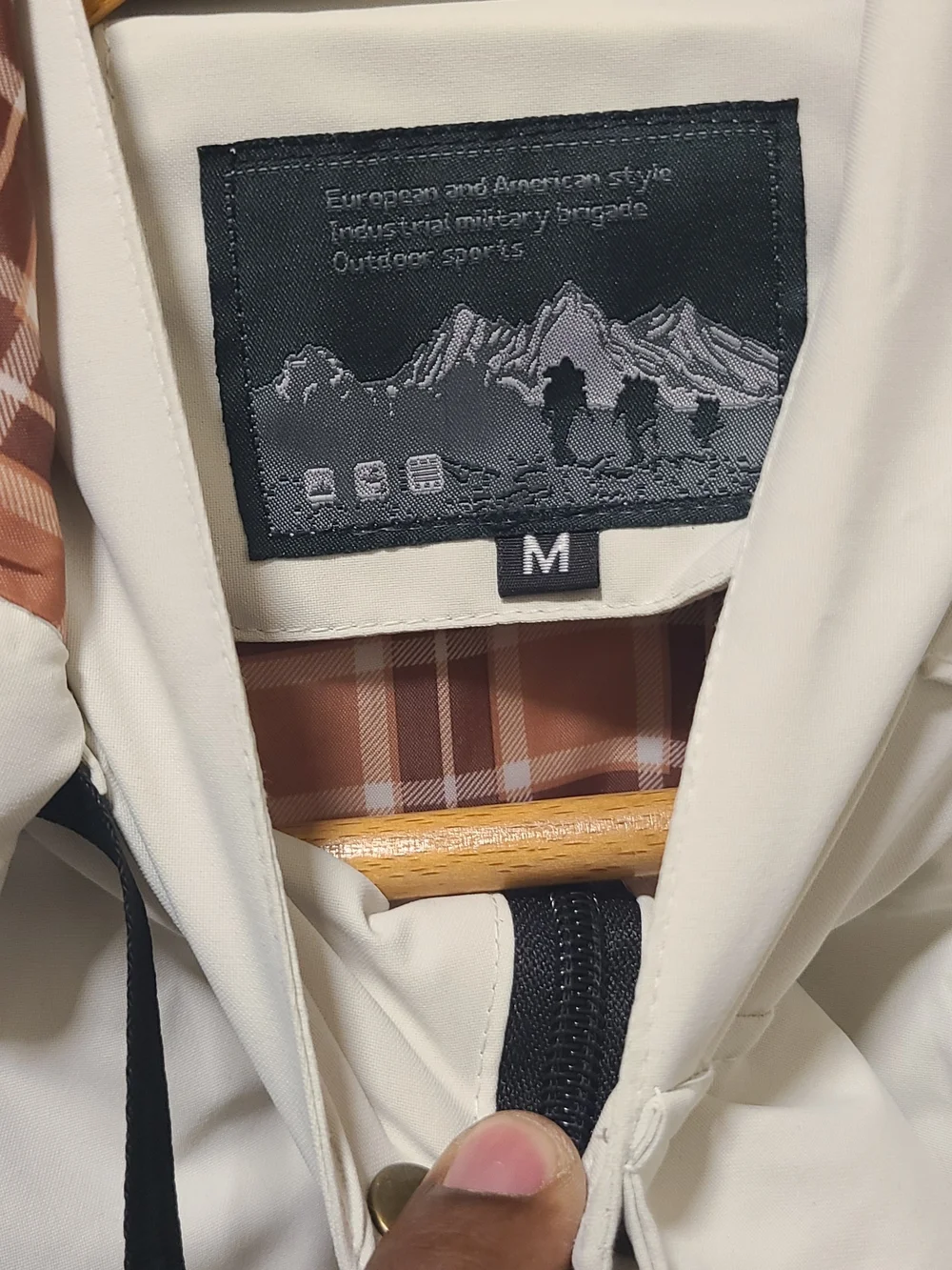 Men's Lightweight Hooded Jacket in Off-White